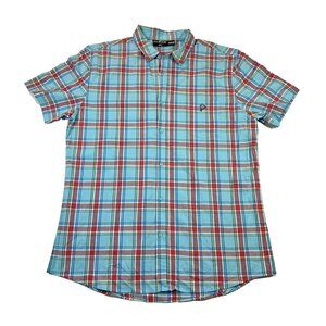 Marvel Thor Shirt Stitch Shoppe Loungefly Plaid Short Sleeve XL God of Thunder